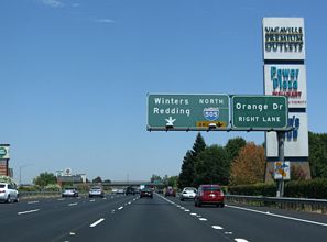 I-80 east at I-505 - 2009