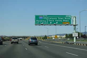 I-80 west at I-505 - Vacaville, CA