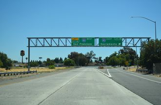 I-505 south at I-80 - Vacaville, CA