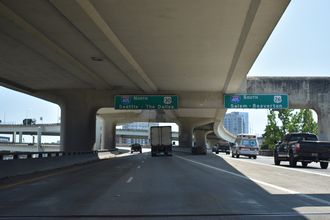 The planned north end of I-505 at I-405 in Portland, Oregon
