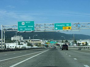 US 30 west at Vaughn St - Portland, OR