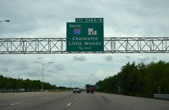 I-10 west at I-510/LA 47 - New Orleans, LA