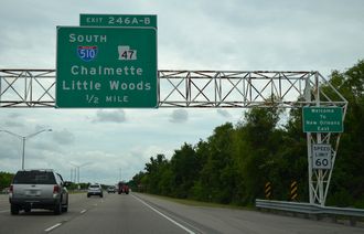 I-10 west at I-510/LA 47 - New Orleans, LA