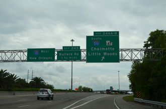 I-10 west at I-510/LA 47 - New Orleans, LA