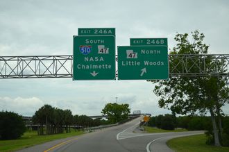 I-10 west at I-510/LA 47 - New Orleans, LA