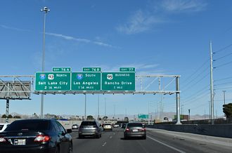 US 95 south at I-15/515-US 93 - Las Vegas, NV