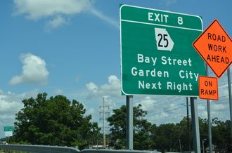 I-516/SR 21 west at SR 25 - Garden City, GA