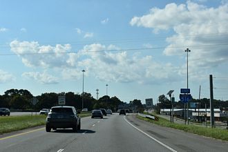 The west end shield for Interstate 516 in Garden City, GA