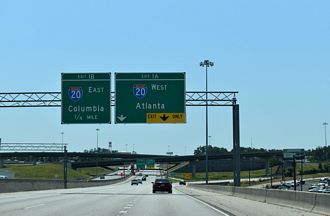 SR 232 east at I-20/520 - Augusta, GA