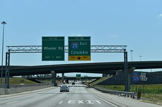 SR 232 east at I-20/520 - Augusta, GA