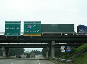 SR 232 south at I-20/520 - Augusta, GA 2007