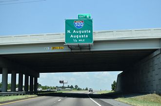 I-20 east at I-520 - North Augusta, SC