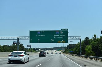 I-20 East at Interstate 520 in Augusta, Georgia
