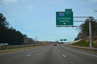 I-20 west at I-520 - North Augusta, SC