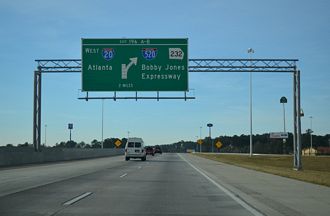 I-20 west at I-520/SR 232 - Augusta, GA - 2012