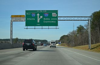 I-20 west at I-520/SR 232 - Augusta, GA - 2012
