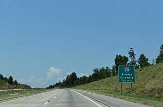 I-520 east at I-20 - North Augusta, SC