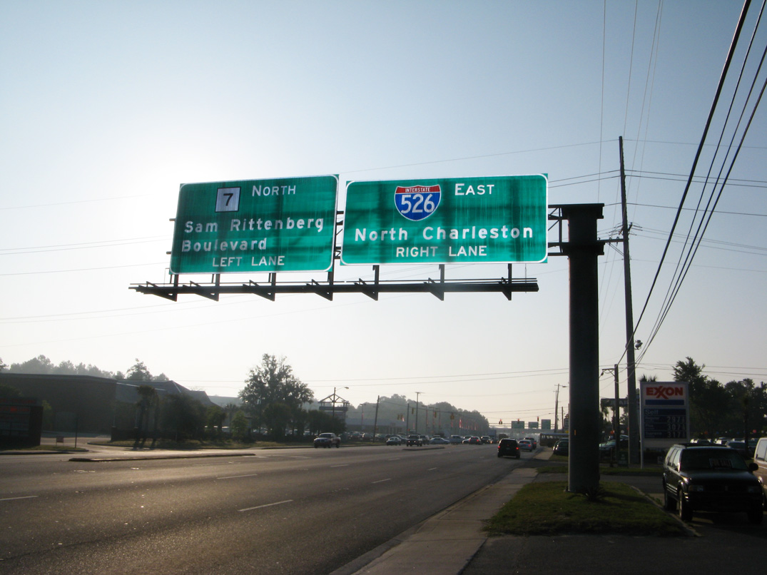 US 17 north at SC 7/I-526 - Charleston