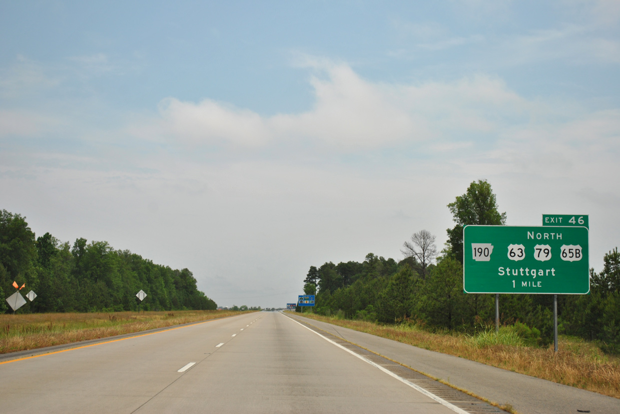 I-530 south at US 65B/AR 190 - Pine Bluff