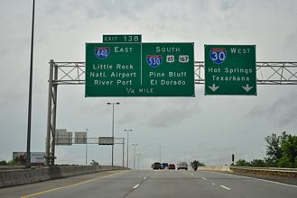 I-30 West at I-440 and I-530 in Little Rock, Arkansas