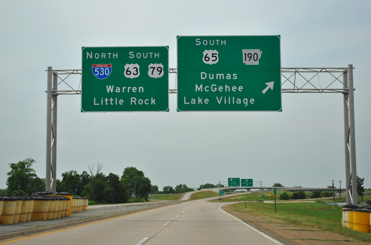 US 63/79 south at I-530/US 65 - Pine Bluff, AR