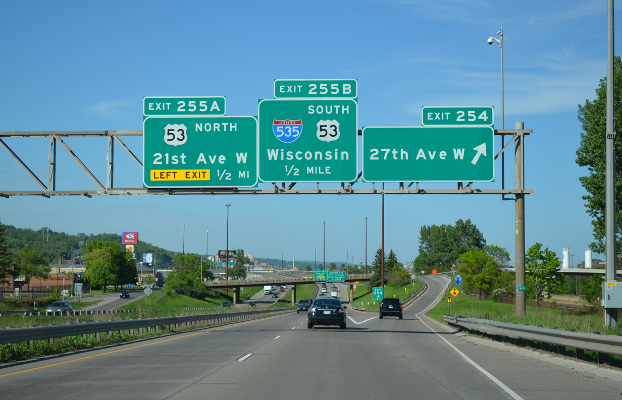 I-35 north at I-535/US 53 - Duluth, MN