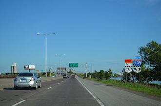 I-535/US 53 south at Garfield Av - Duluth, MN
