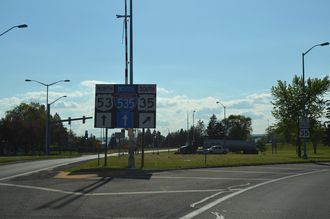 US 53 north at I-535 - Superior, WI
