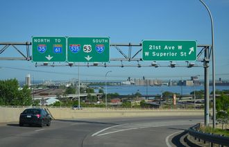 US 53 south at I-35/535 - Duluth, MN