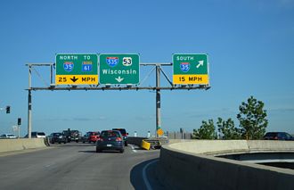 US 53 south at I-35/535 - Duluth, MN