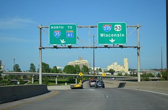 US 53 south at I-35/535 - Duluth, MN
