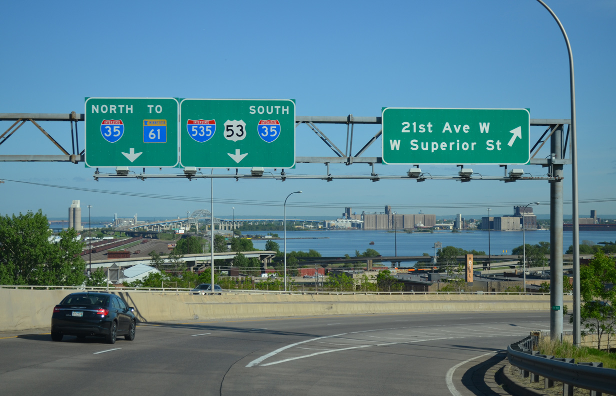 US 53 south at I-35/535 - Duluth, MN