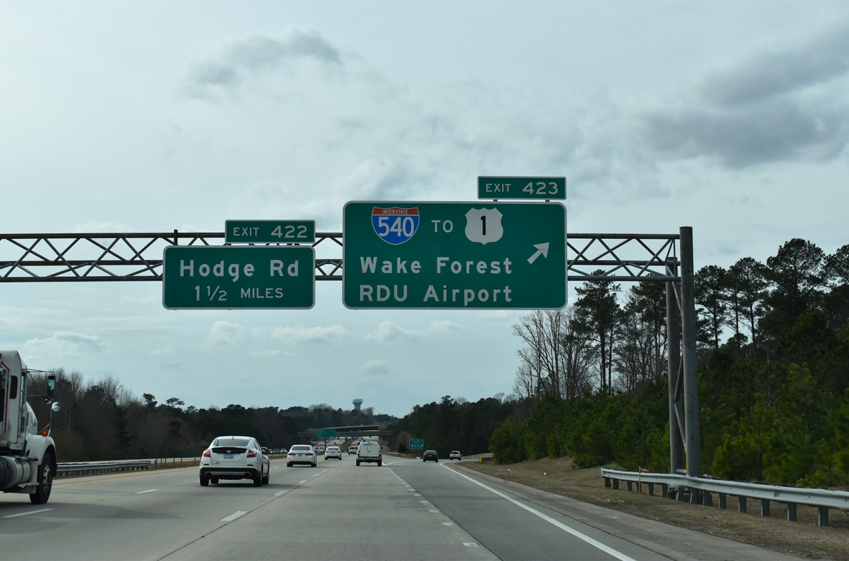 I-87/US 64-264 south at I-540 - Knightdale, NC