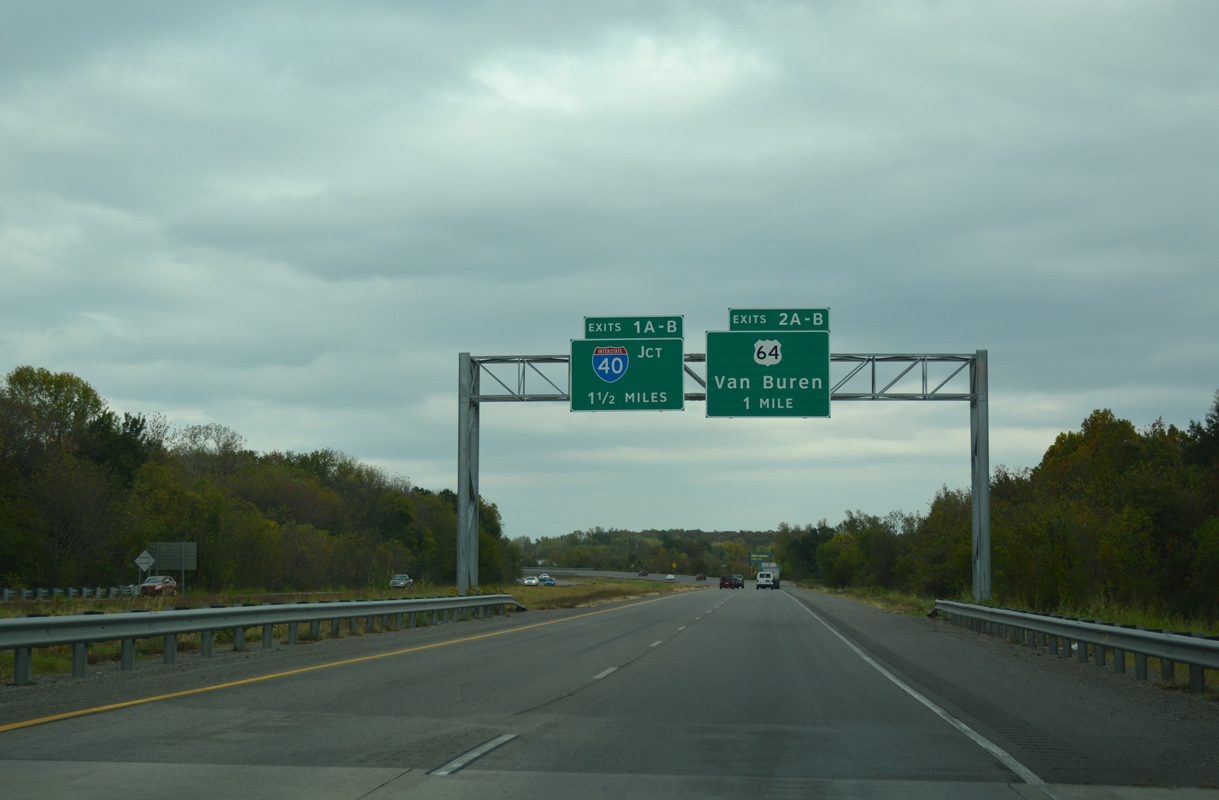 I-540/US 71 north at I-40 - Van Buren, AR