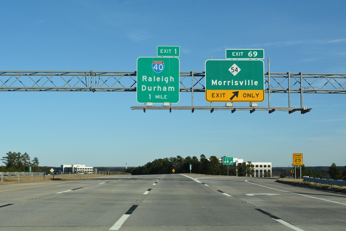 NC 540 east at I-40/540 - Morrisville