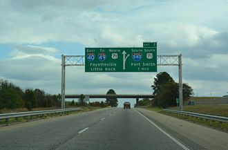 I-40 east at I-540/US 71 - Van Buren, AR