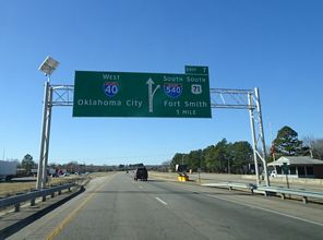 I-40/US 71 west at I-540 - Van Buren, AR