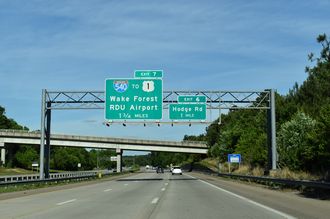 I-87/US 64-264 north at I-540 - Knightdale, NC