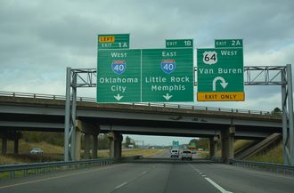 I-540/US 71 north at I-40 - Van Buren, AR