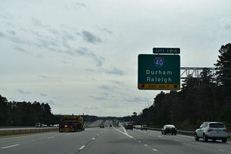 I-540 west at I-40/NC 540 - Durham