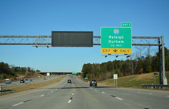 NC 540 east at I-40/540 - Morrisville