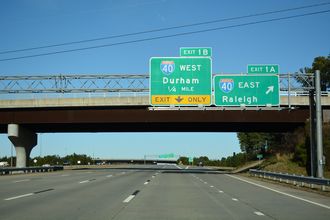 NC 540 east at I-40/540 - Morrisville