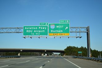 NC 540 east at I-40/540 - Durham