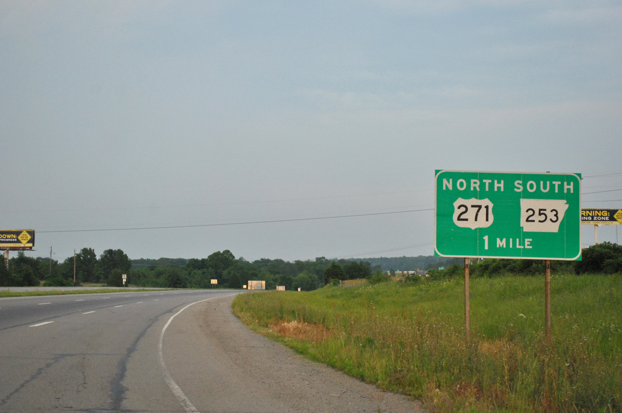 US 271 north at I-540 - Pocola, OK