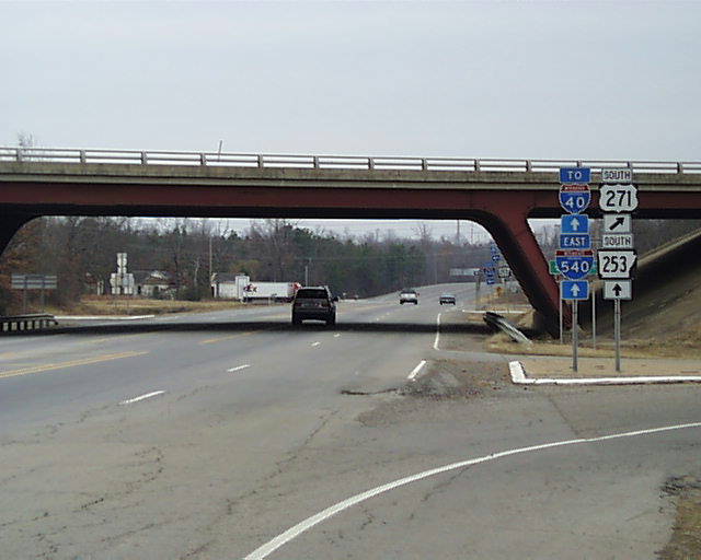 US 271 south at I-540/AR 253 - Fort Smith
