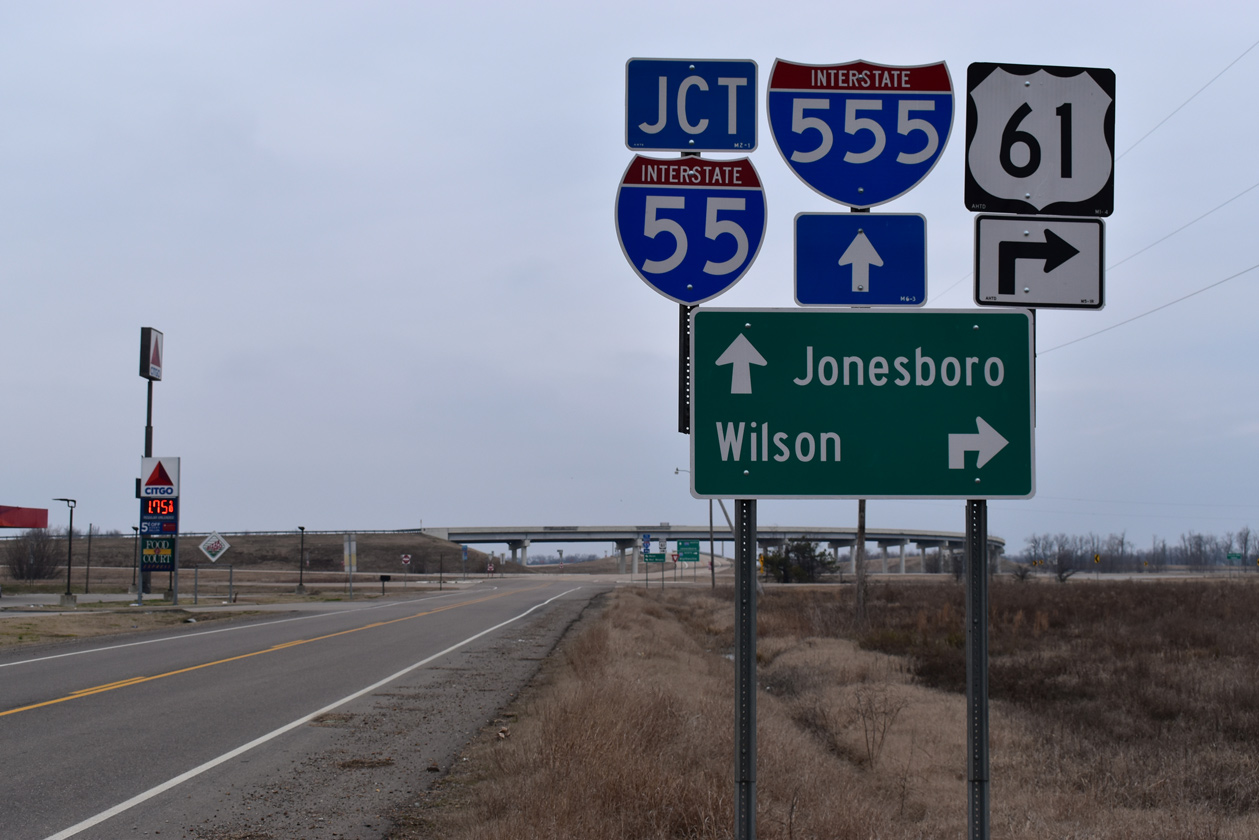 AR 77 north at I-555/US 61 - Turrell