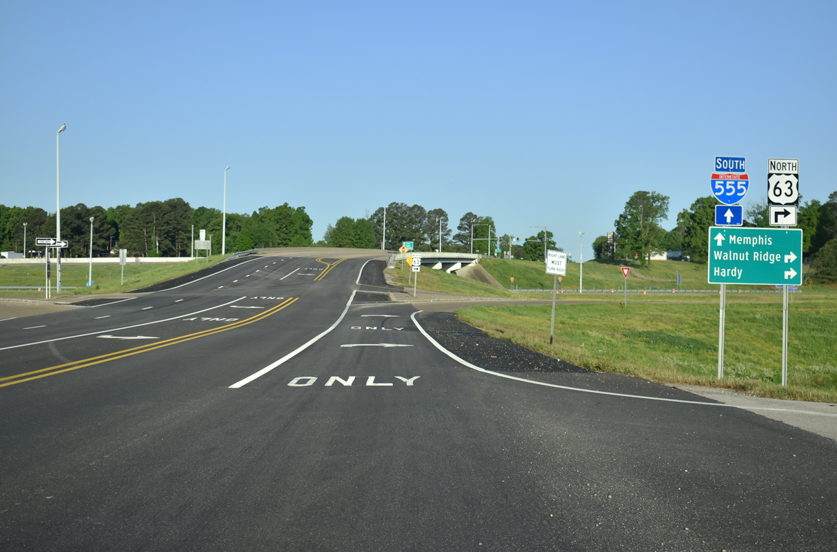 AR 91 north at I-555/US 63 - Jonesboro