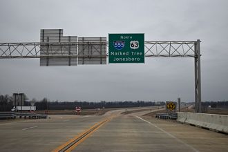 AR 77 north at I-555/US 61 - Turrell