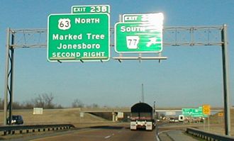 I-55/US 61 north at US 63/AR 77 - 2001