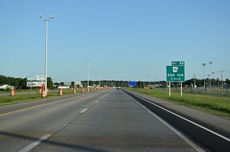 I-555/US 63 north at AR 91 - Jonesboro